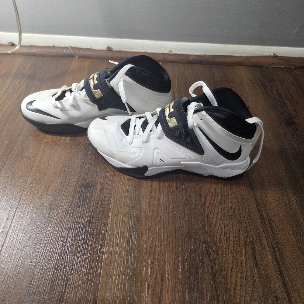 White and BlackNike LeBron ZOOM Shoes